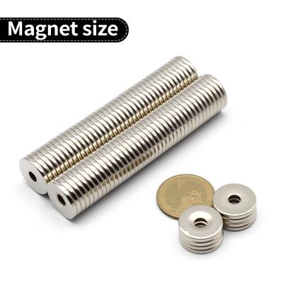 20x3-5mm Super Strong Neodymium Magnet N35 NdfeB Permanent Magnetic Imanes Round With Holes Powerful Magnets Refrigerator Magnet