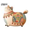 Funny Pet Statues Dachshund Cat/Dog Ornament, Handmade Resin Decorative Figurine, Artistic Themed Rustic Crafts Home Decor Statue for Living Room Desk