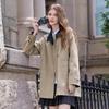 BETU Women's Autumn Color-Block Lyocell Trench Coat