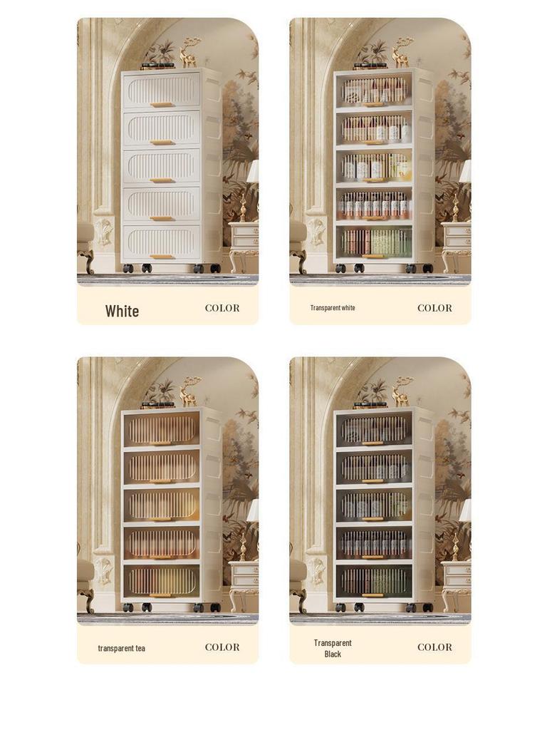 Multi-Layer Plastic Storage Cabinet for Children's Clothes, Snacks, Toys, Bedroom, Wardrobe, and Medicine.