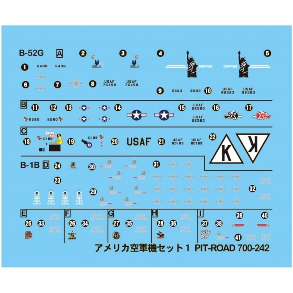 Pitlord 1 700 Skywave Series Us Air Force Aircraft Set 1 Plastic Model S46 Us Air Force Aircraft Set 1