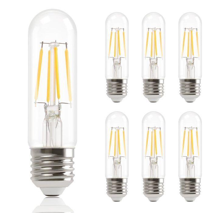Pack de 6 ampoules E27 - NETTLIFE - T30 - 4W - 2700K blanc chaud - LED filament Edison