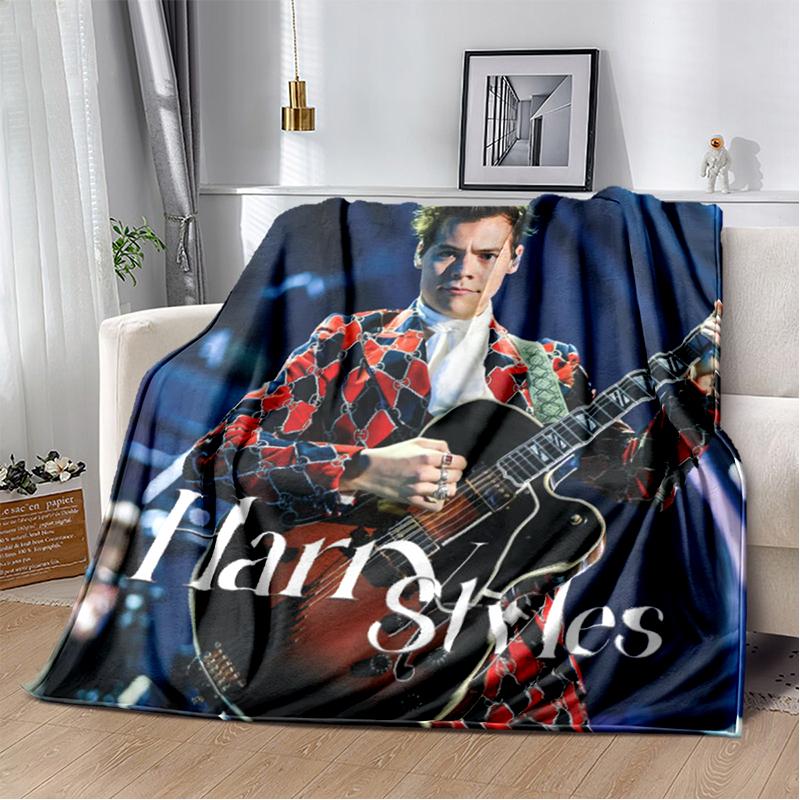 29 Style H-Harry Styles Singer Star Soft Flannel Blanket for Beds Bedroom Sofa Picnic,Throw Blanket for Leisure Nap Gift