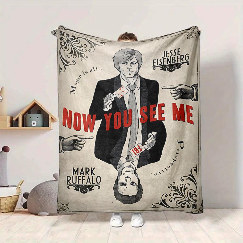 1 Stück Jetzt siehst du mich Flanell-Kuscheldecke - HD-Druck Leichte Weiche Warme Ganzjahresdecke für Sofa, Bett, Reisen, Camping 082