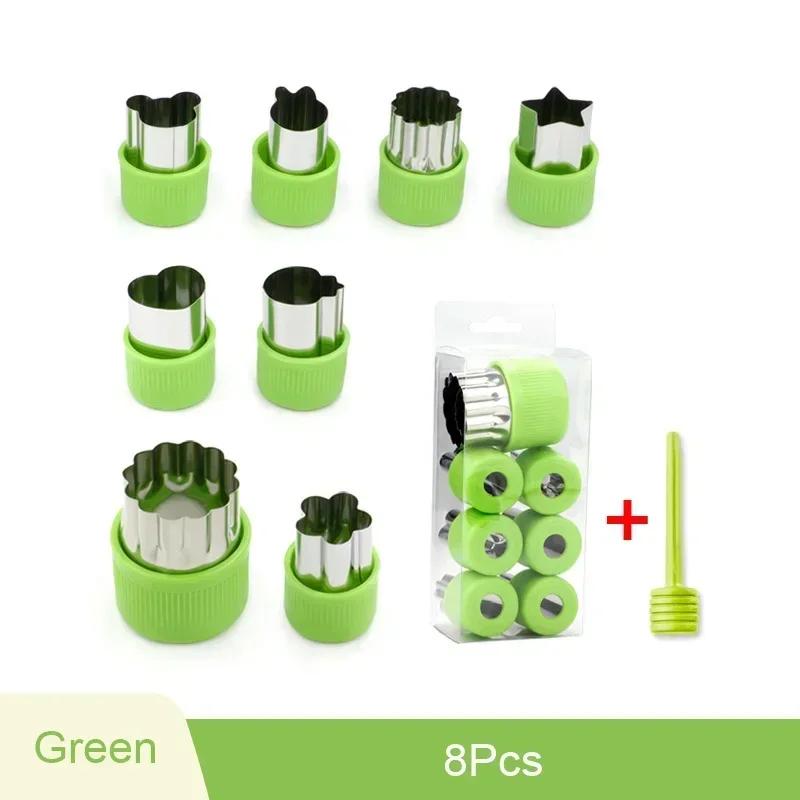 6/8/10pcs Star Heart Shape Vegetables Cutter Fruit Pastry Mini Pie Cutter Kids Food Cookie Mold Baking Tools Kitchen Gadgets