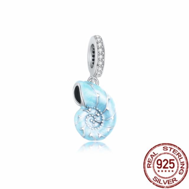 

Стерлингового серебра 925 пробы, синяя бабочка, фугу, бусина, Радужный попугай, кальмар, висячая подвеска, подходит для оригинального модного браслета, ювелирное изделие, подарок