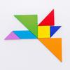 Dřevěné barevné tangram geometrické puzzle deska vzdělávací hračka pro děti dárek