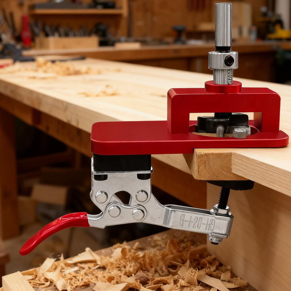 Woodworking Hole Drilling Guide Locator 35mm Hinge Boring Jig with Fixture Aluminum Plastic Hole Opener Template Door Cabinets