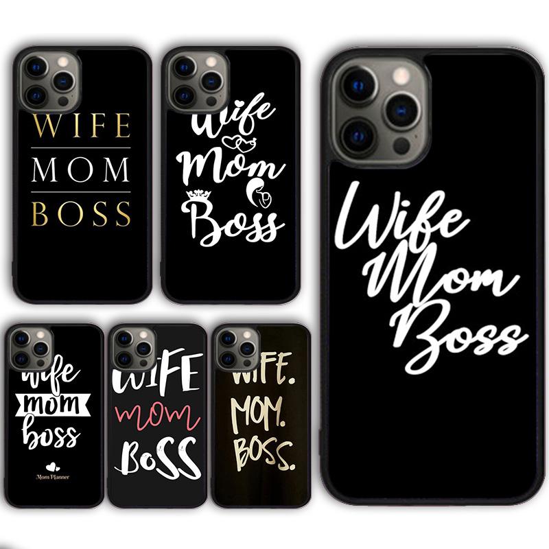 Wife Mom Boss funny Phone Case Cover for iPhone 17 Air 16 16e 15 13 14 11 12 Pro Max Plus coque fundas Shell