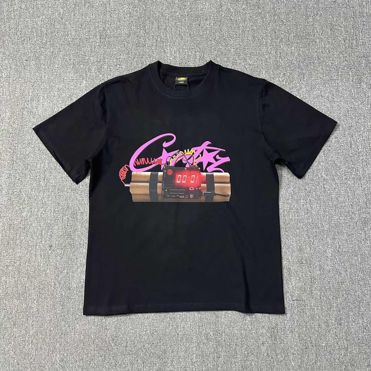 STREETRICH Y2k Harajuku Streetwear New Summer Fashion Short Sleeved Cartoon Print Design Shirt Hip Hop Trend  T-Shirt S