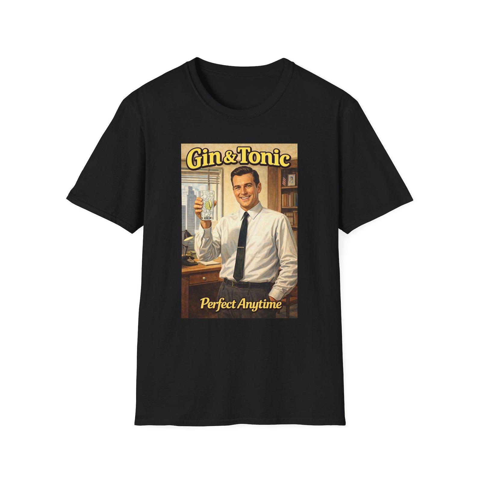 Gin and Tonic Executive 50s Retro Humor T-Shirt S