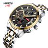 2358 Top Brand Quartz Watch Sport Watches Men Steel Band Clock Waterproof Gold Wrist Mens Watch Relogio Masculino
