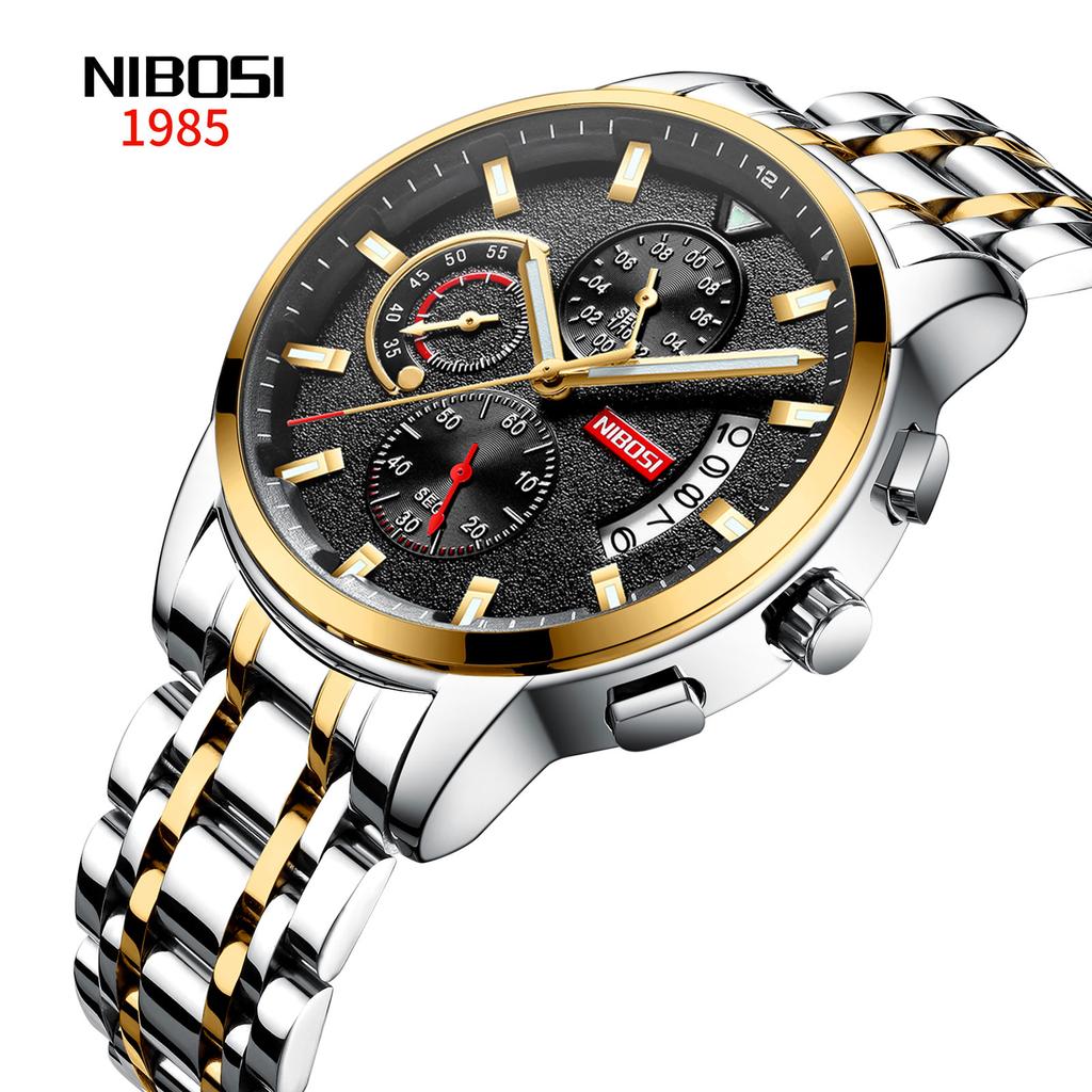 2358 Top Brand Quartz Watch Sport Watches Men Steel Band Clock Waterproof Gold Wrist Mens Watch Relogio Masculino
