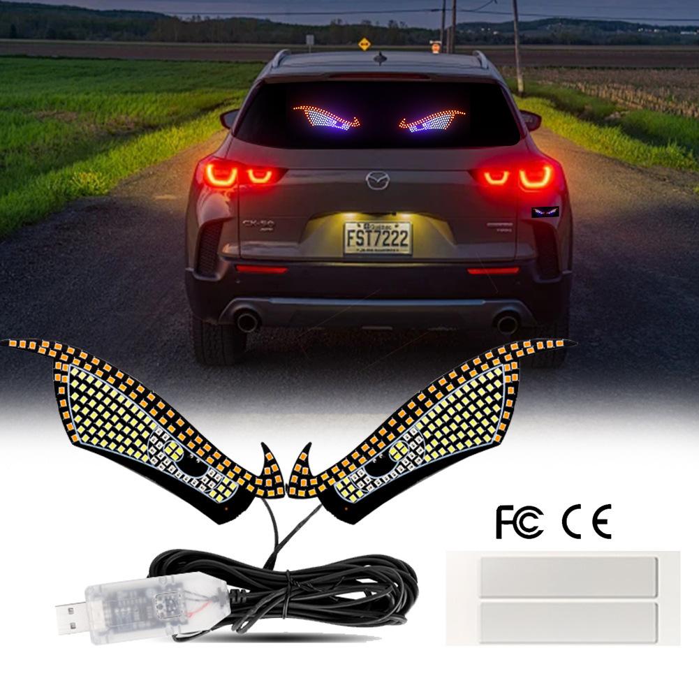 New dynamic demon eye 11 modes USB car decoration light LED modification light KAZILAN big eyes decoration