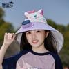Children's Hat Summer Outdoor Sun Hat Cartoon Cute Solar Fan Hat Big Eaves Shawl Empty Top Sun Protection Hat