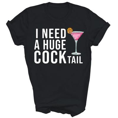 Ich brauche einen riesigen Cocktail Lustiges Trinken Unisex Shirt Geschenk