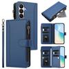 For Samsung Galaxy S26/S26 Pro Leather Case 9 Card Slots Zipper Wallet Stand Phone Cover with Wrist Strap