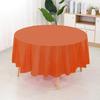 10Pcs Plastic Table Cloth 84 Inch Disposable Tablecloth Easy Cleaning Round Table Cover Parties Picnic Birthday Wedding Supplies