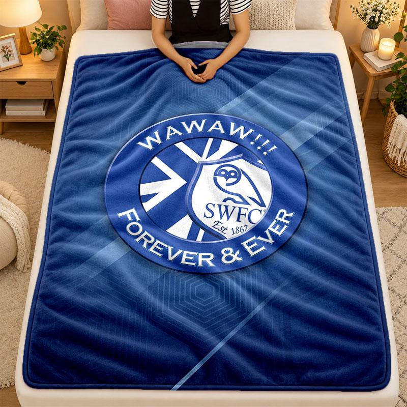 Flannel BlanketSheffield Wednesday Warm Soft Throw Blanket for Indoor Sofa Bed Living Room Use
