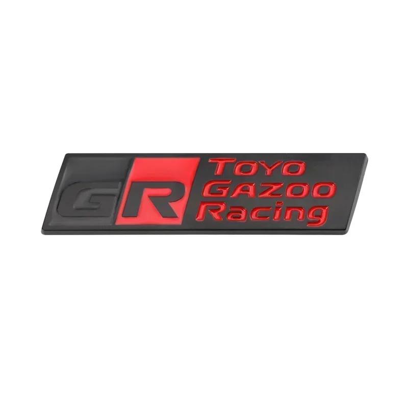 Car Logo Head Grille Rear Badge for Toyota GR Toyo Gazoo Racing Yaris Prius Supra Corolla Camry Crown Prado Corolla Sienta Hilux