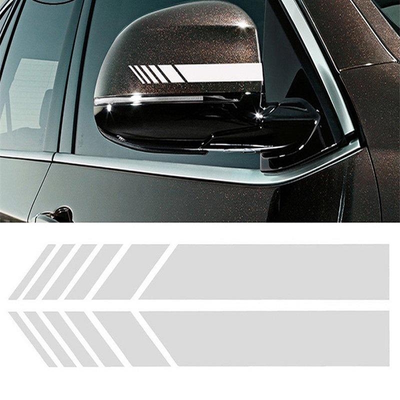 Car Rearview Mirror Sticker Striped Car Decal Sticker Rearview Mirror Matching Sticker