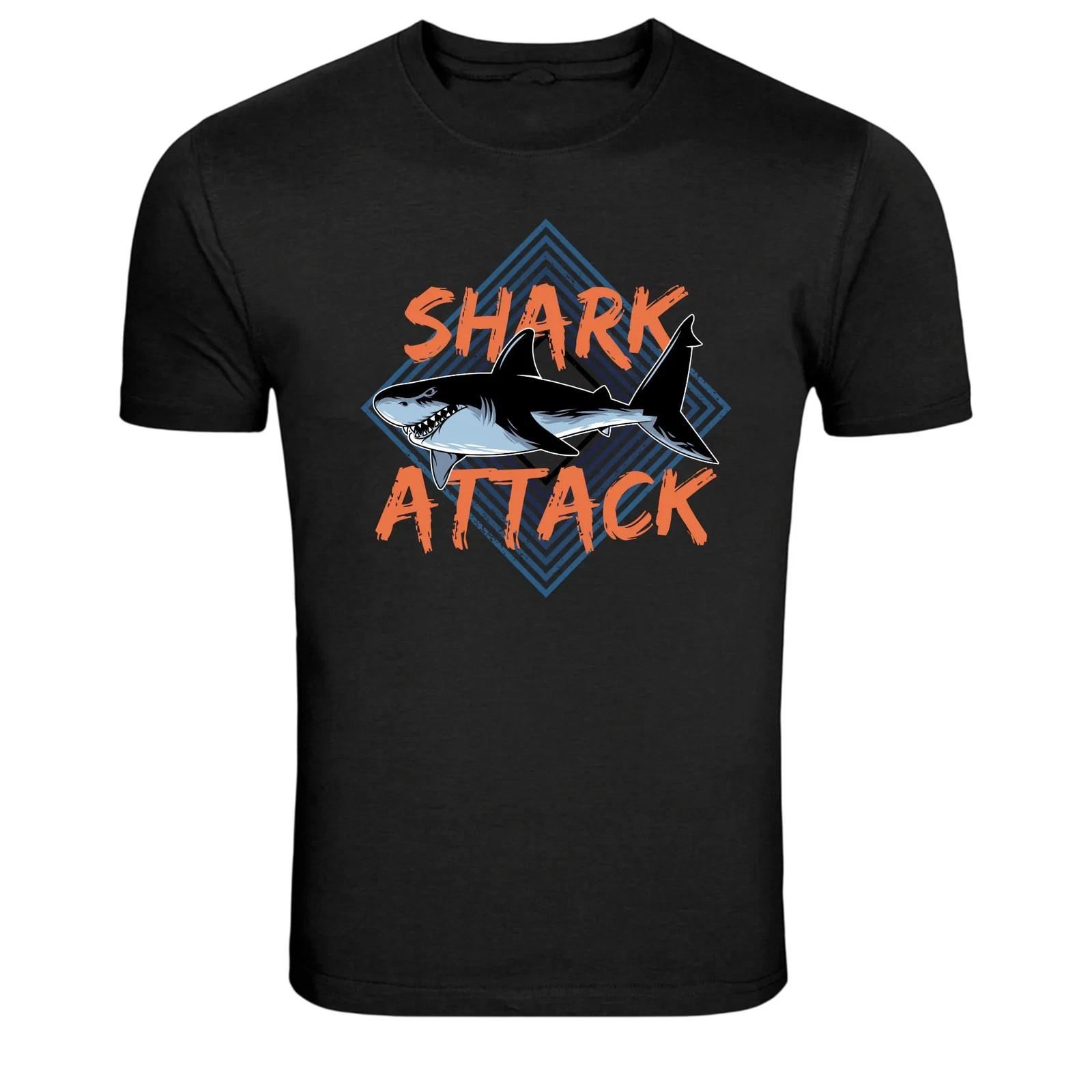 Shark Attack Aggressive Ocean Predator Graphic T-Shirt XL