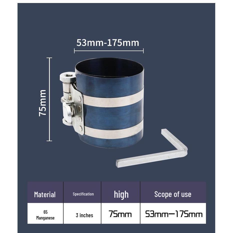 Piston Ring Compressor & Caliper Set: Hose Clamp, Band Clamp, Piston Spreader, Assembly/Disassembly Auto Repair Tool