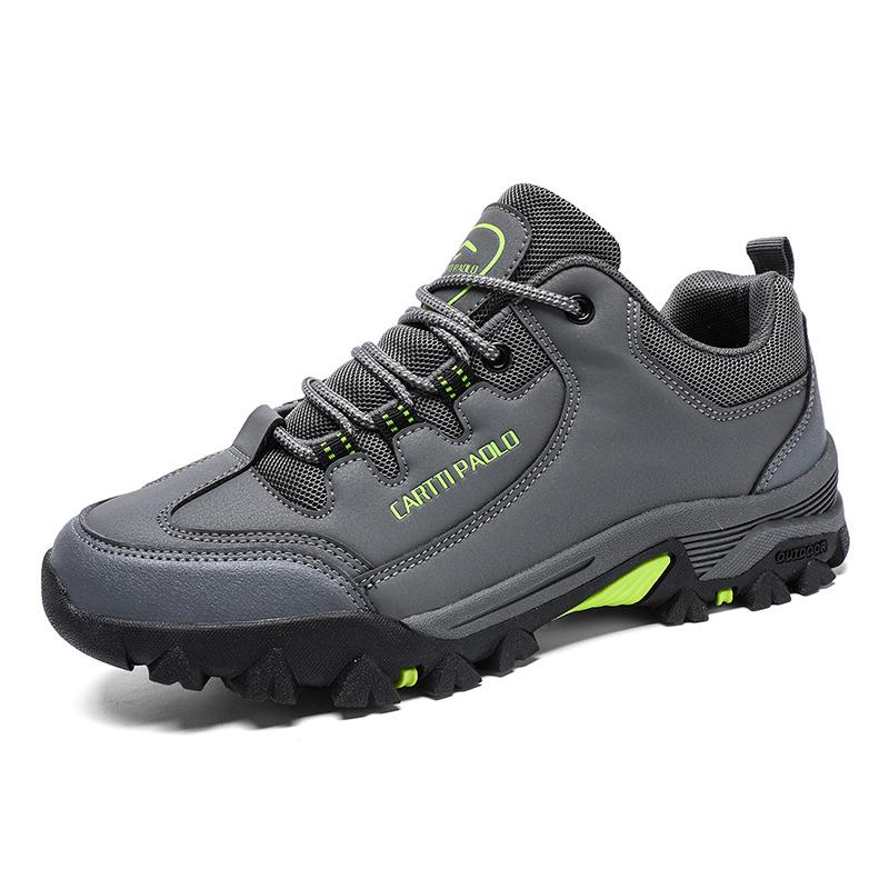 Fashion Gray Hiking Shoes For Men Outdoor Non-slip Trekking Climbing Shoes Man Comfortable Low Lace-up Casual Men's Travel Shoes