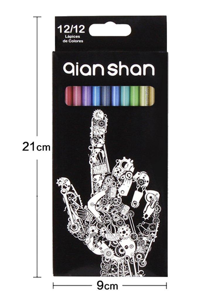 Metallic Color Pencil Vivid Colors for Photo Album Stylish Writing Instruments 12-Color Set Smooth, Drawing, Painting, Doodling, Art, Design,