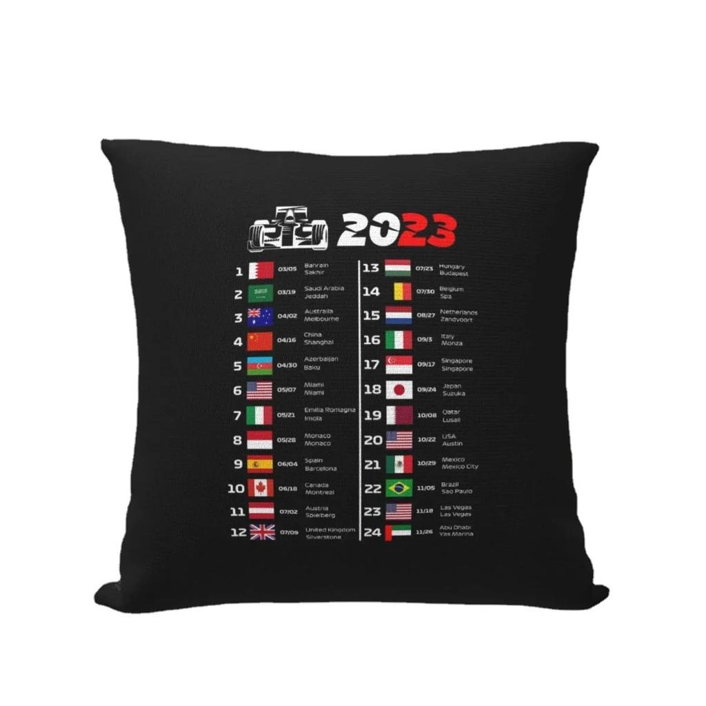 F1 Circuits Pillowcase Polyester Linen Velvet Pattern Zip Decor Throw Pillow Case Bed Cushion Cover