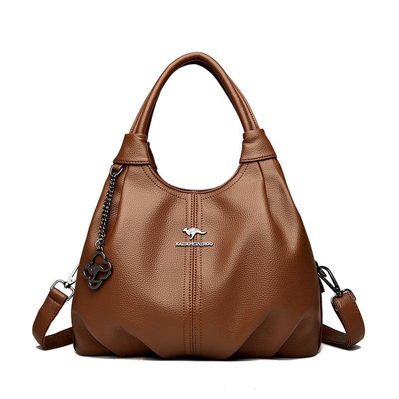 Designer Brand Top Quality Soft PU Faux Leather Casual Tote Bags for Women Handbag Luxury Female Shoulder Crossbody Bag