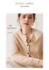 2025 Autumn/Winter Women's Versatile Round Neck Knit Sweater: Casual Solid Color Warm Cardigan.