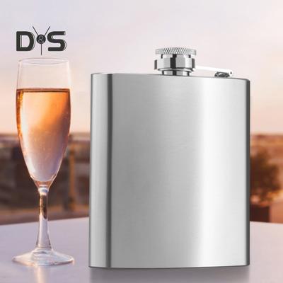 Frasco de aço inoxidável de 6 oz fosco à prova de vazamento com tampa funil nunca perde garrafa de vinho de boca larga portátil para atividades ao ar livre
