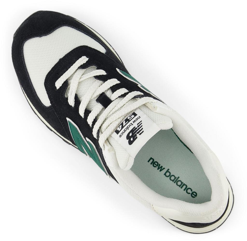 Кроссовки New Balance 574 черный с белым и болотно-зеленым