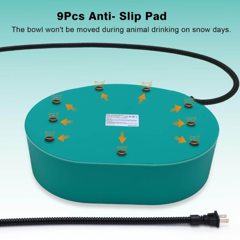  Automatic Thermoregulation Heated Water Bowl For Outdoor Animals Poultry Wildlife 3.7L Large Capacity Impermeable Plan