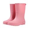 Women's Mid-Calf Waterproof Fashion Rain Boots - Non-slip, Wear-resistant, Solid Color Outdoor Water Shoes