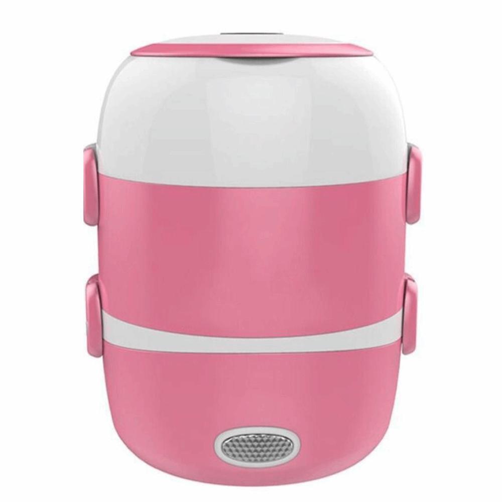 Stainless Steel Thermal Food Container Travel Portable Heater Food Warmer Steamer  Car Use