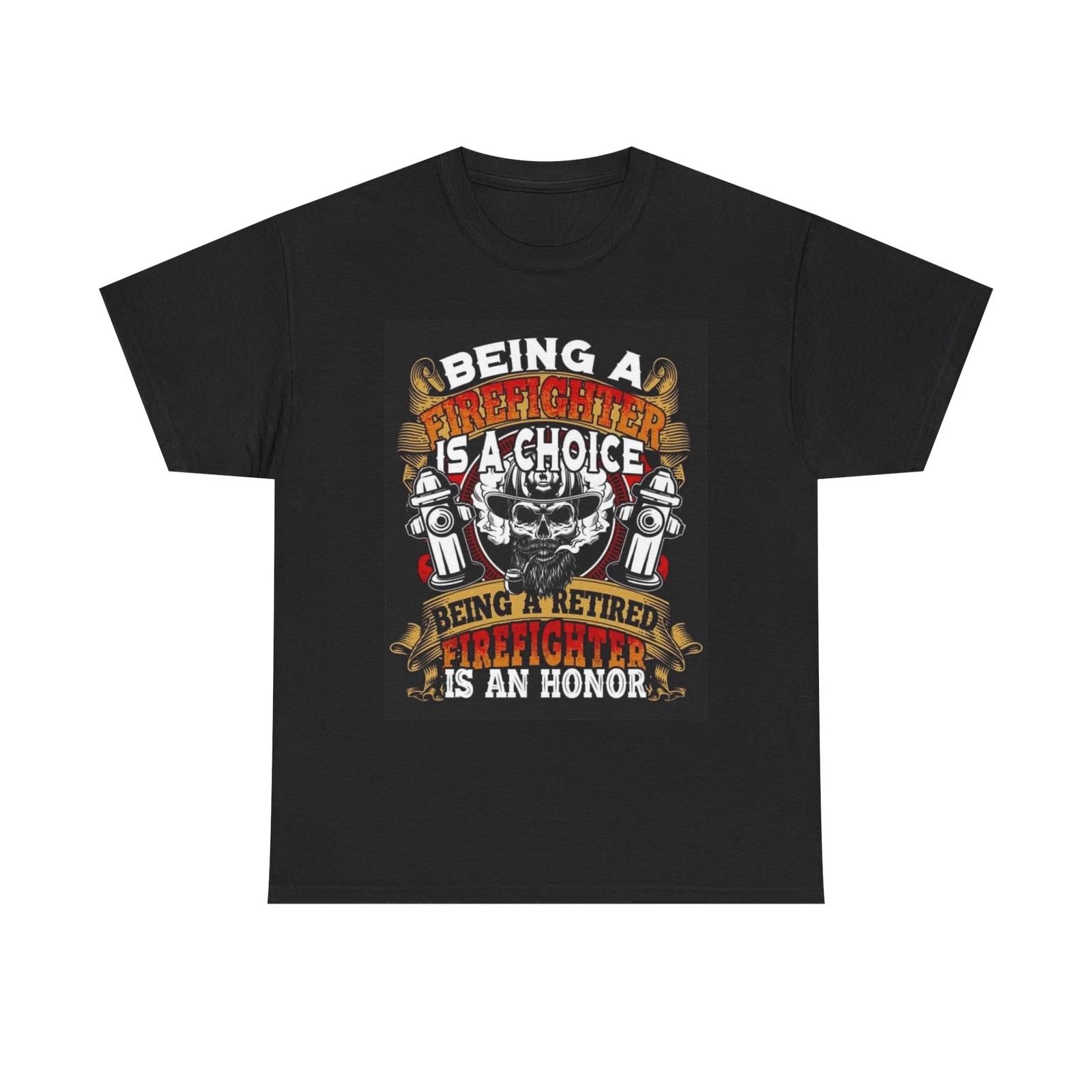 Men s and Women s T-shirts Retired Firefighter Graphic L