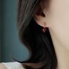 New Geometric Asymmetry Acacia Bean Burgundy Niche Design Bee Honeycomb Stud Earrings Earrings Women