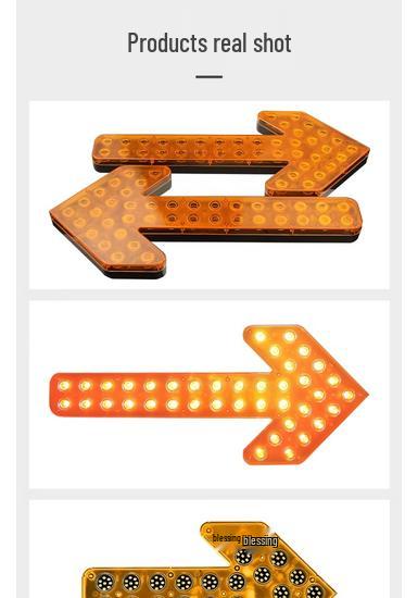 LED Directional Arrow Light 12V/24V for Trucks - Engineering, Construction, Warning, and Strobe Indicator.