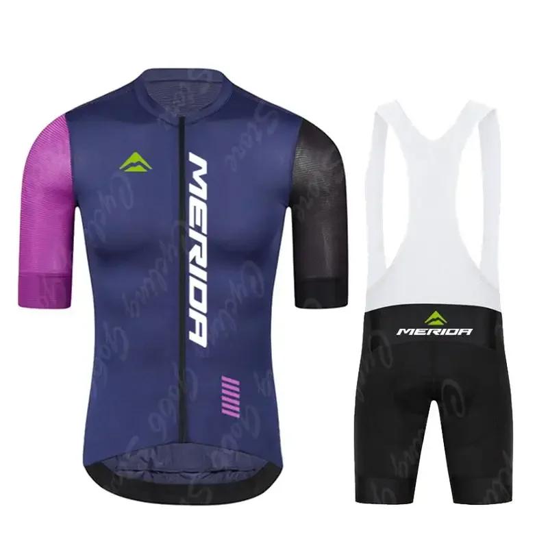 Abbigliamento Estivo Merida per Ciclismo Maglietta Traspirante per Bici Uniforme MTB Pantaloncini da Ciclismo Sportivi per Bicicletta Set Completo Traspirante Estivo per Ciclismo 2026