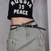 Thin Leather Waist Belt Double Loop Dress Jeans Belt Simple Women's Rivet Belt  Waist Accessories