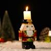 14 cm Nussknacker Kerzenhalter Harz Miniaturfiguren für Kamin Weihnachten Home Interior Wohnzimmer Dekor Puppen