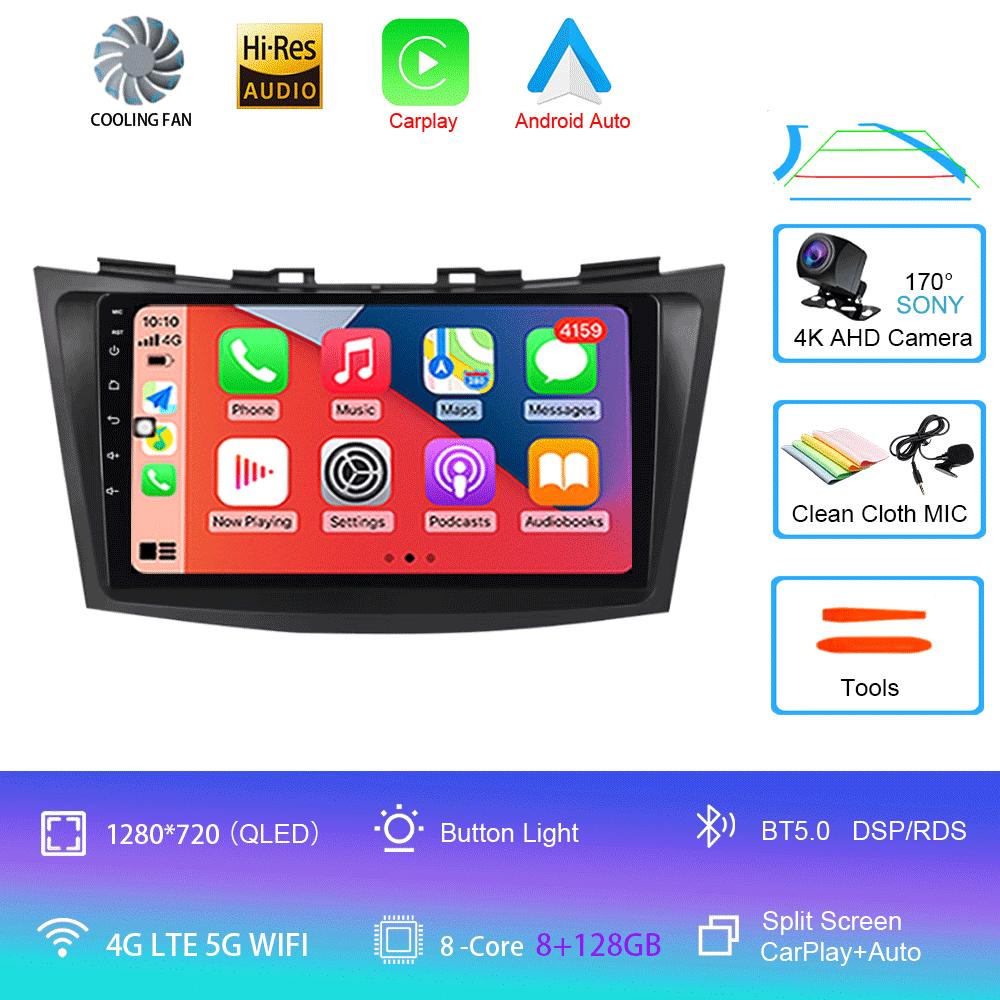 Android 14 For Suzuki Swift 2011-2015 2 Din BT DSP RDS Car Radio Stereo Multimedia Video Player GPS Navigaion Carplay Auto WIFI