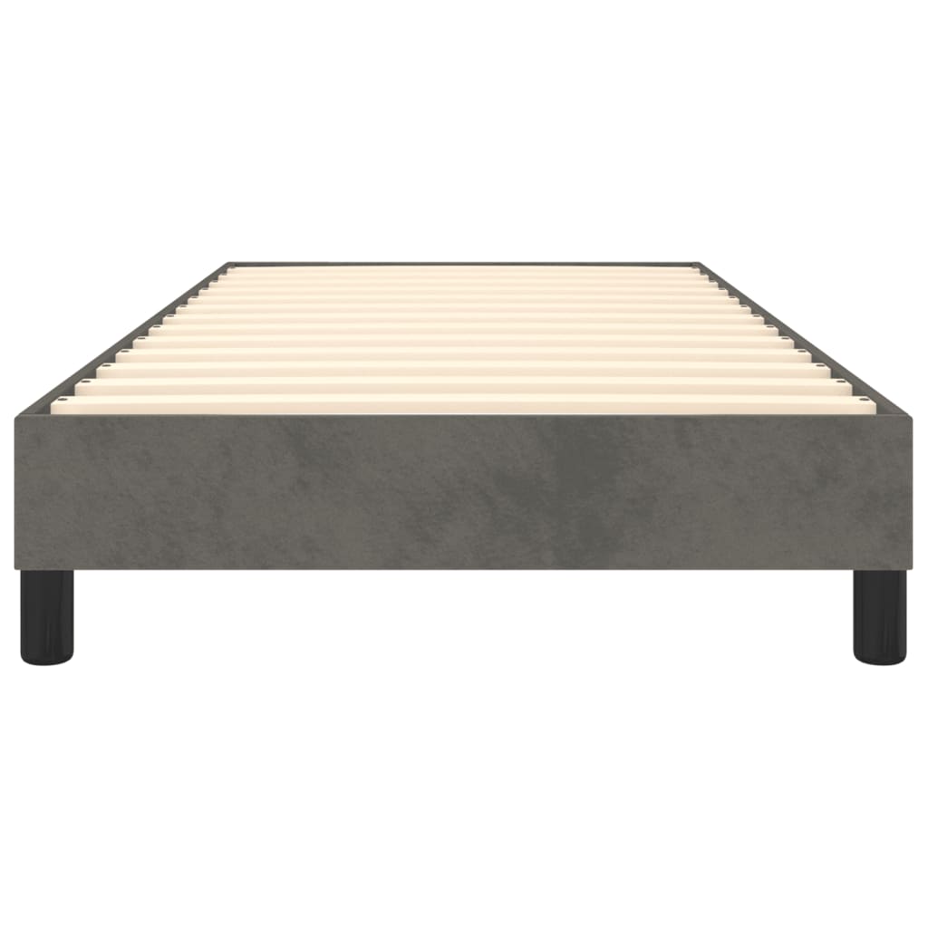 Box Spring Bed Frame Dark Grey 80 x 200 cm Velvet