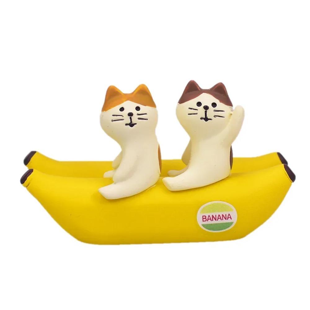 

Home Decor Desktop Message Holder Miniature Figurine Welcome Card Holder Micro Landscape Banana