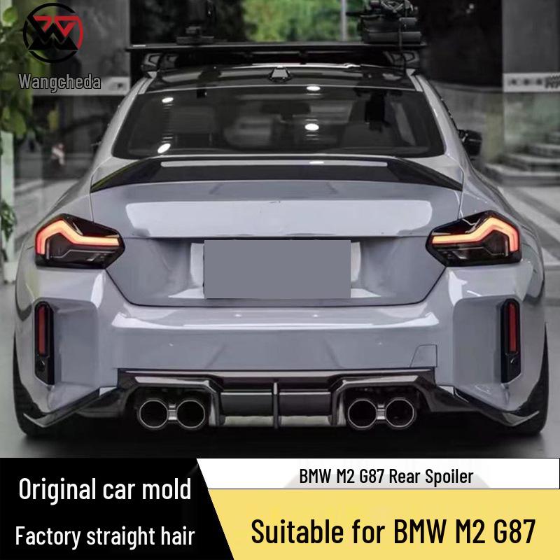 BMW M2 G87 AR Style Carbon Fiber Rear Spoiler Ducktail Diffuser