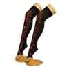 Women Sexy Harajuku Gothic Spiderweb Pattern Over Knee Socks Stretchy Thigh High Stockings for Halloween Cosplay Costume