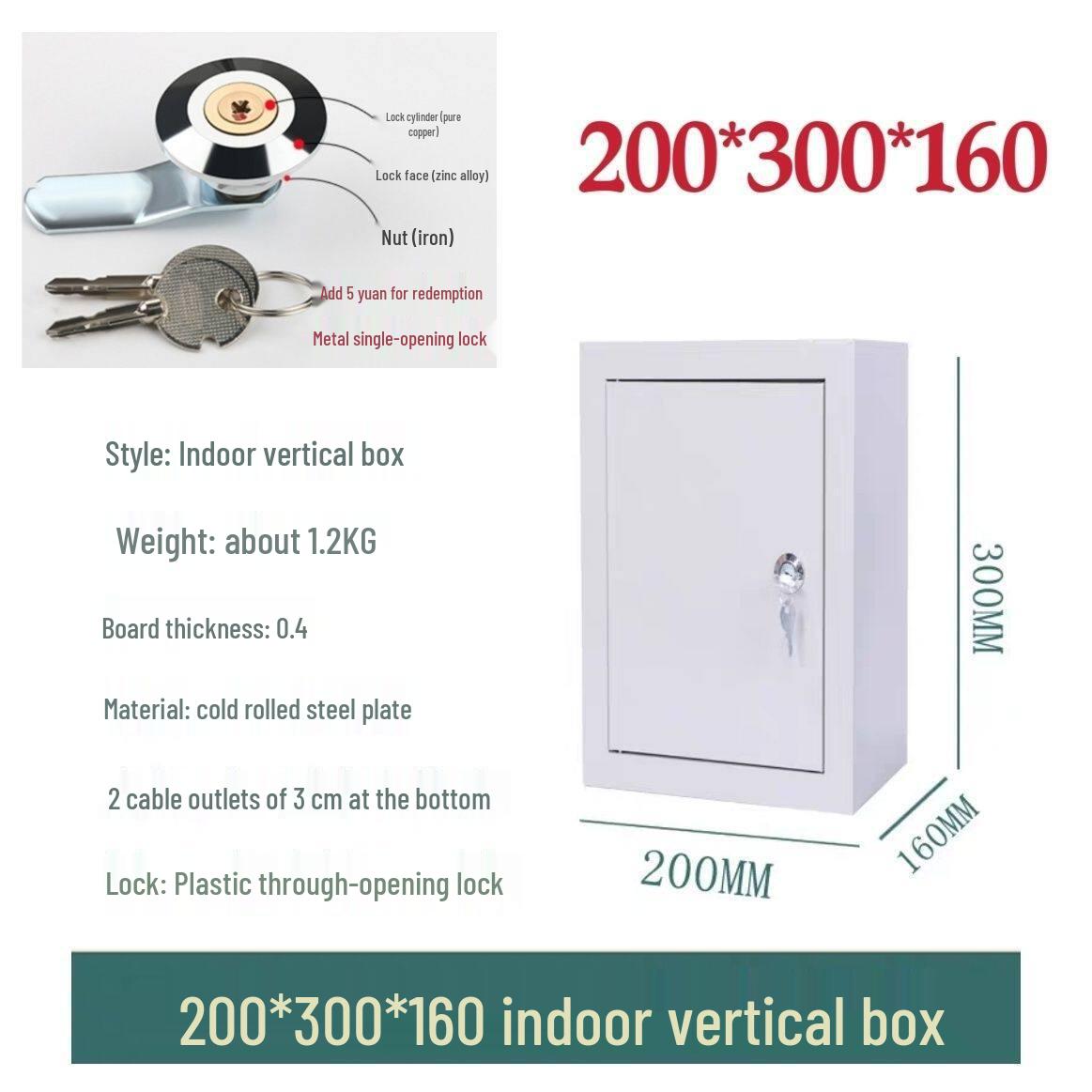 

Rainproof Electric Meter Box Cover - Indoor/Outdoor Power Distribution & Monitoring Switch
