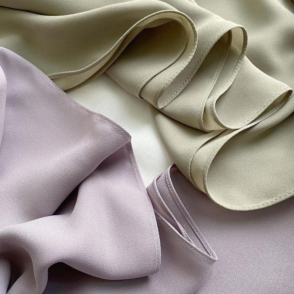 Big Size Long Hijab Premium Heavy Chiffon Scarf Malaysian Muslim Hijab Long Shawl Plain Wraps Tudung Bawal 2M*72CM